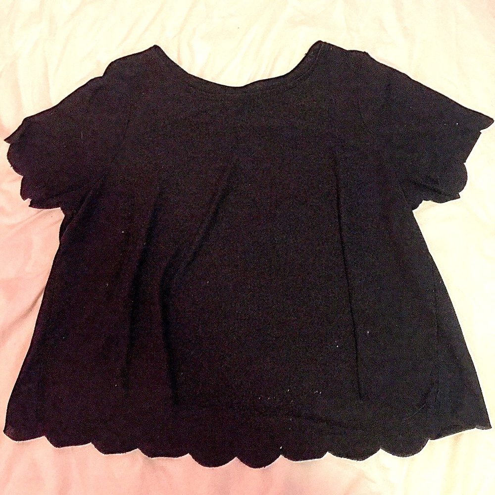 Top shop Scalloped Hem Blouse